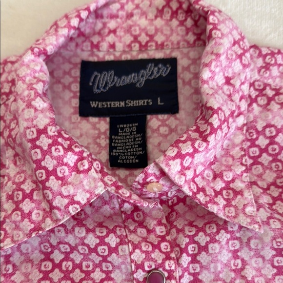 Wrangler Men's Pink Patterned Shirt - Picture 2 of 6